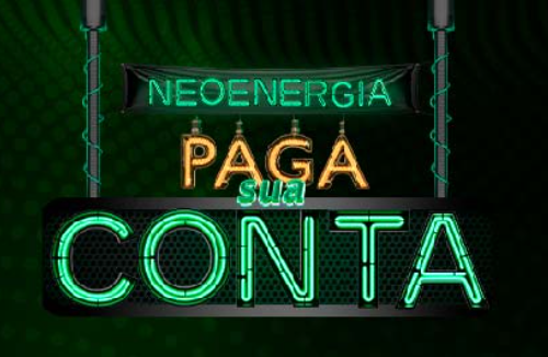 Imagem de arte com o título: Neoenergia paga sua conta.