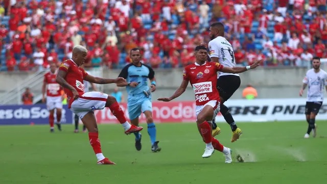 Imagem do clássico ABC x América no estádio Arena das Dunas.