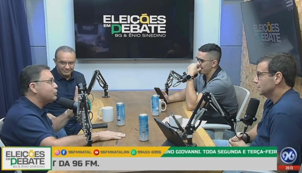 Prefeito Flávio de Beroi conversa com BG e Dinarte  Assunção